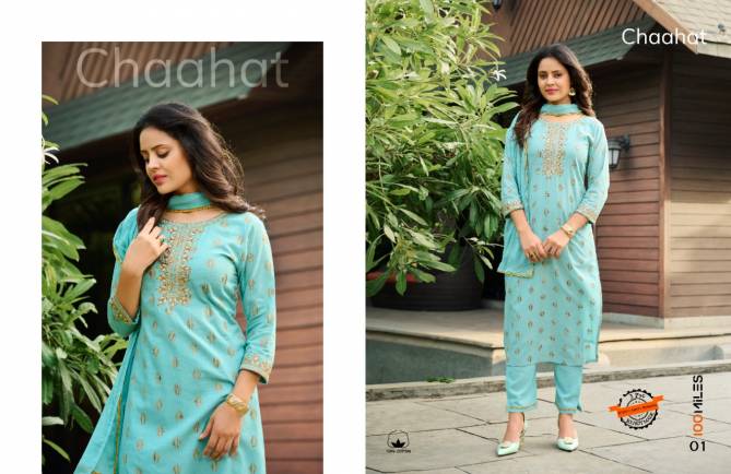 100 Miles By Chahat Readymade Salwar Suit Catalog